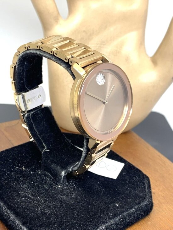 Movado Women\'s Watch 3601107 Bold Swiss Quartz Rose Gold Stainless Steel 34mm